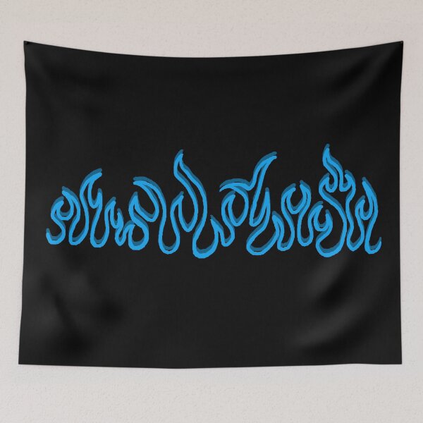 Item preview, Blue Fire Flames Blaze Outline designed and sold by CDPrintsDesigns.