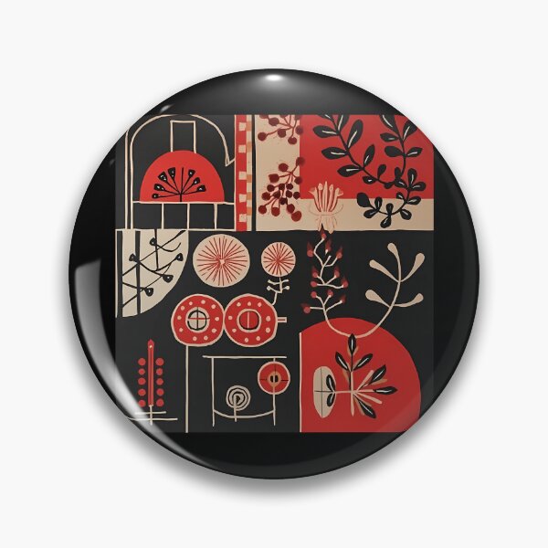Item preview, Geometric Botanical Folk Illustration  Retro Abstract Botanical Composition designed and sold by Ghulam Hussain Qamar Lali.