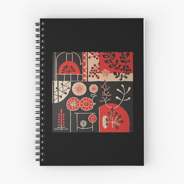 Item preview, Geometric Botanical Folk Illustration  Retro Abstract Botanical Composition designed and sold by Ghulam Hussain Qamar Lali.