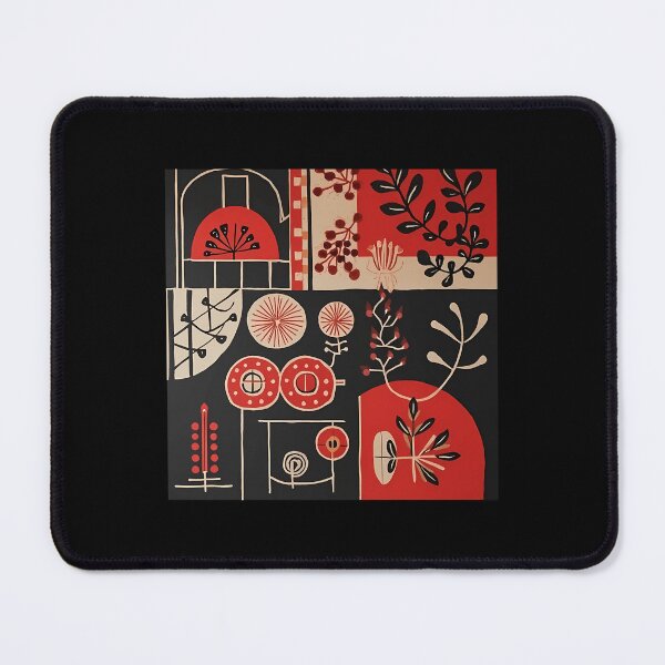 Item preview, Geometric Botanical Folk Illustration  Retro Abstract Botanical Composition designed and sold by Ghulam Hussain Qamar Lali.
