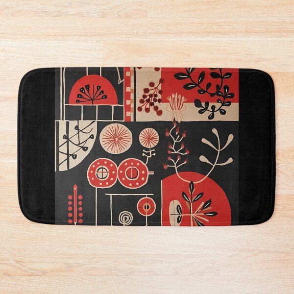 Item preview, Geometric Botanical Folk Illustration  Retro Abstract Botanical Composition designed and sold by Ghulam Hussain Qamar Lali.