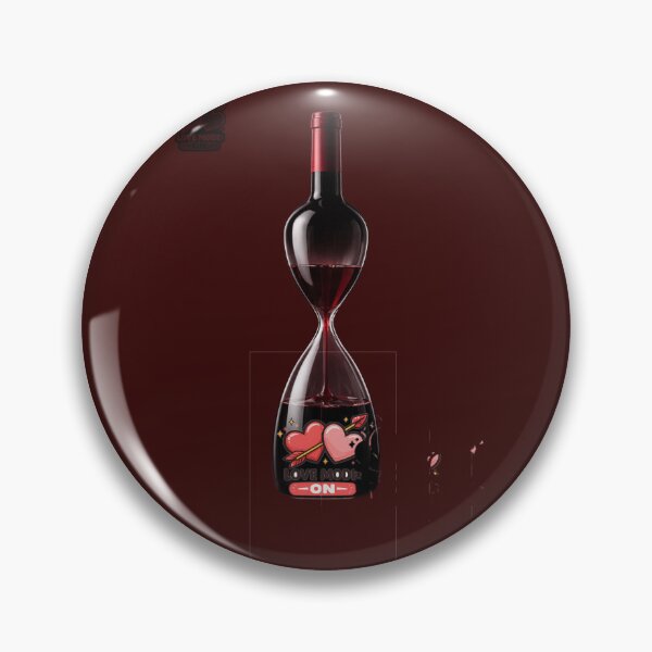 Item preview, Wine Hourglass - Time Flows Like Wine | Dark Surreal Art Design designed and sold by CzipipitoStudio.