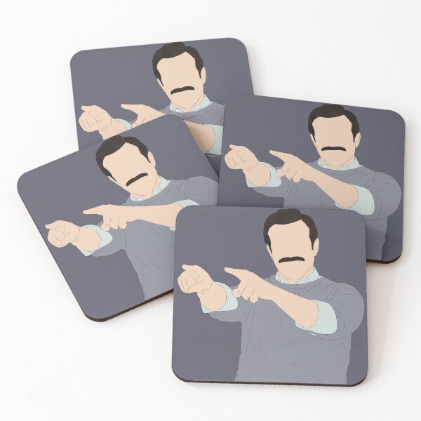 Artikelvorschau, Fan-Kunstporträt inspiriert von Coach Lasso entworfen und verkauft von Still Silhouette.