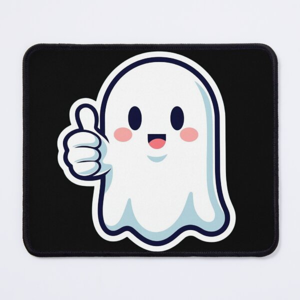 Item preview, Cute Ghost Thumbs Up Sticker – Kawaii Friendly Spirit designed and sold by Mad Giggle.