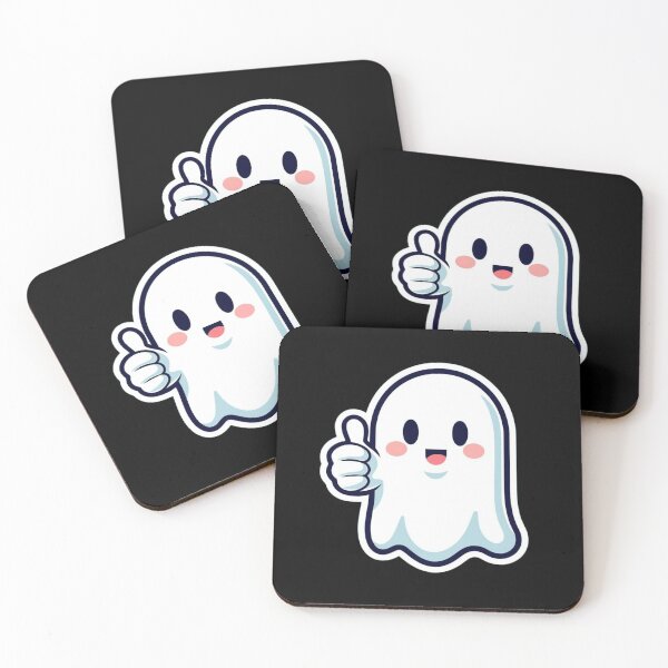 Item preview, Cute Ghost Thumbs Up Sticker – Kawaii Friendly Spirit designed and sold by Mad Giggle.