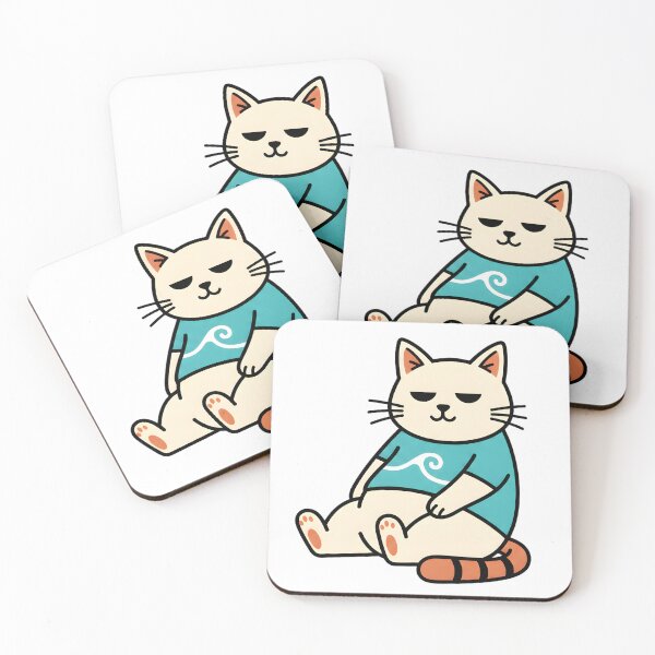 Item preview, Chill Cat Illustration Relaxed Cute Cartoon Cat Sitting designed and sold by TomxDesign.