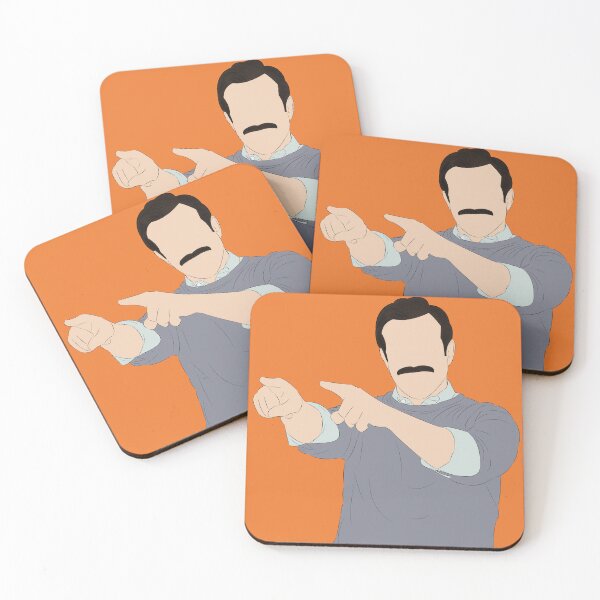Artikelvorschau, Fan-Kunstporträt inspiriert von Coach Ted Lasso entworfen und verkauft von Still Silhouette.