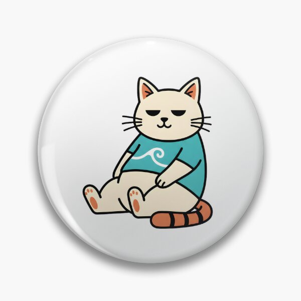 Item preview, Chill Cat Illustration Relaxed Cute Cartoon Cat Sitting designed and sold by TomxDesign.