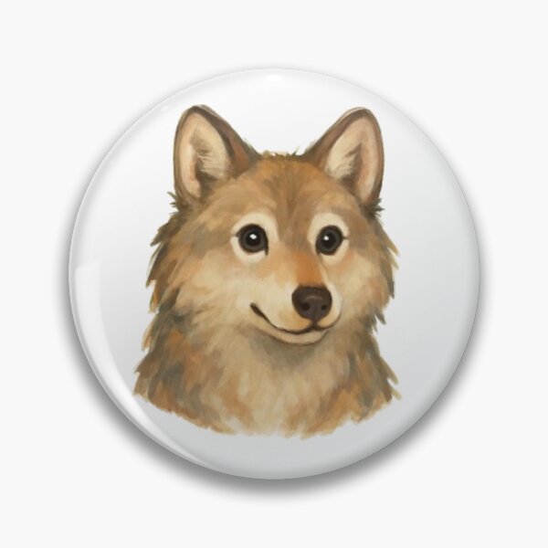 Item preview, gentle wolf – whimsical art designed and sold by GreenArtMA.