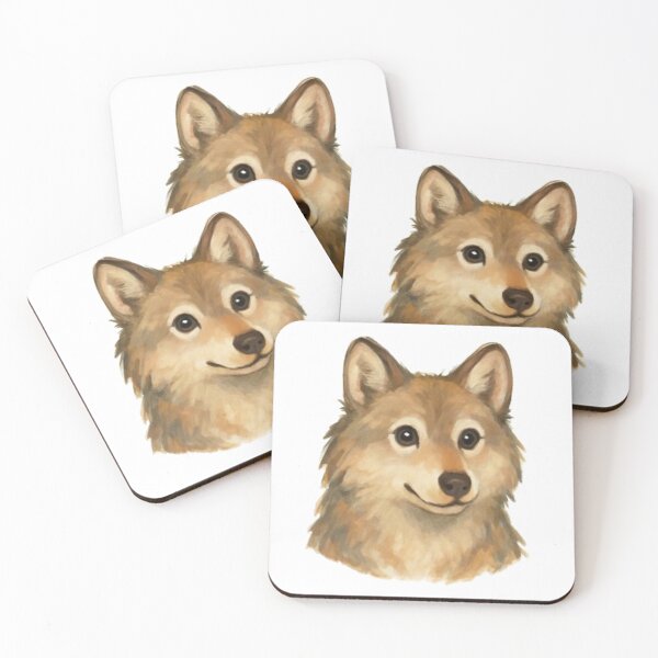 Item preview, gentle wolf – whimsical art designed and sold by GreenArtMA.