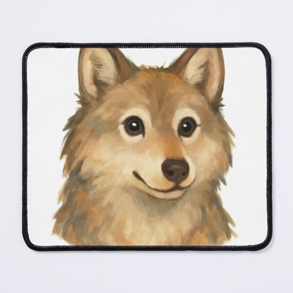 Item preview, gentle wolf – whimsical art designed and sold by GreenArtMA.