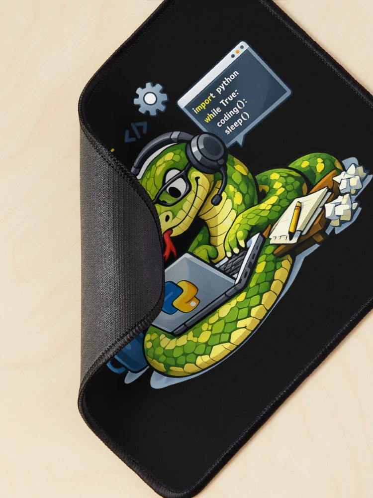 Thumbnail 2 of 5, Mouse Pad, Python Coder Python designed and sold by optimusprime39.