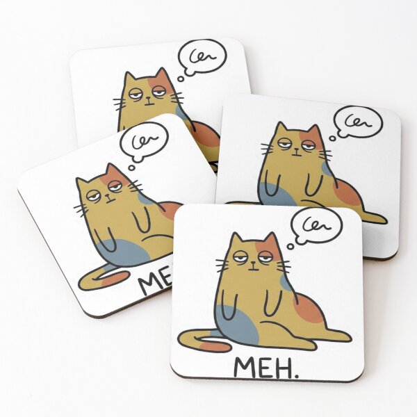 Item preview, Meh Cat – Funny Lazy Cartoon Cat designed and sold by TomxDesign.