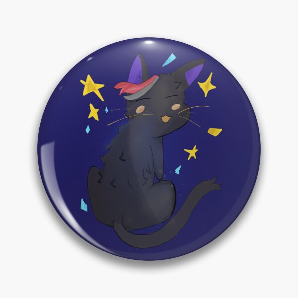 Item preview, Mystical Black Cat with Blue Stars designed and sold by Luxwig.