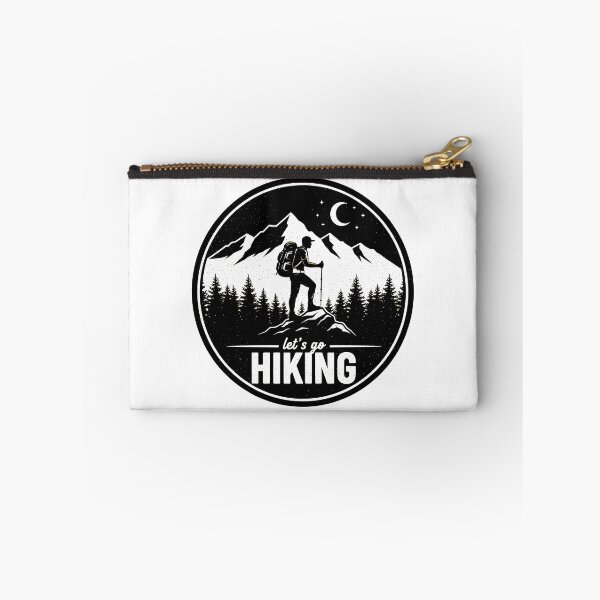 Item preview, Let's Go Hiking Vintage Outdoor Adventure Mountain Badge Graphic Design designed and sold by DrawHandArt.