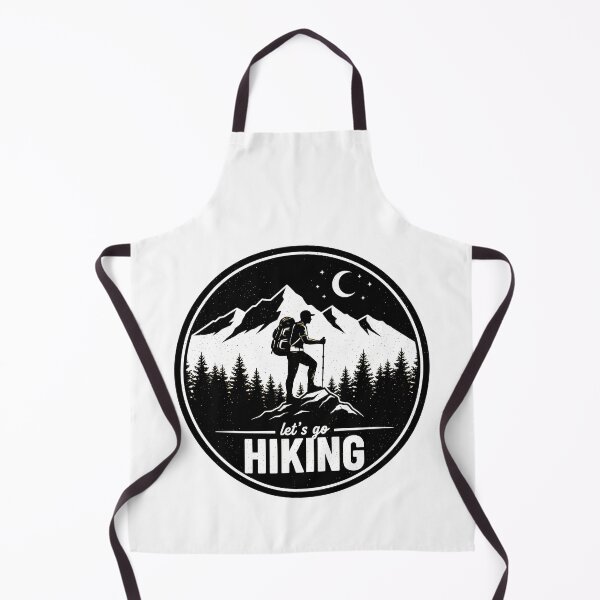 Item preview, Let's Go Hiking Vintage Outdoor Adventure Mountain Badge Graphic Design designed and sold by DrawHandArt.