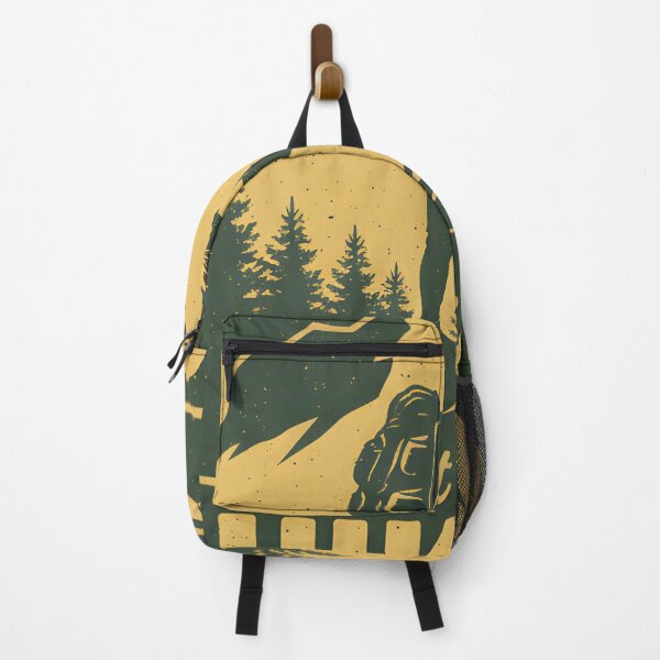 Item preview, Let's Go Hiking Vintage Outdoor Adventure Mountain Badge Graphic Design designed and sold by DrawHandArt.