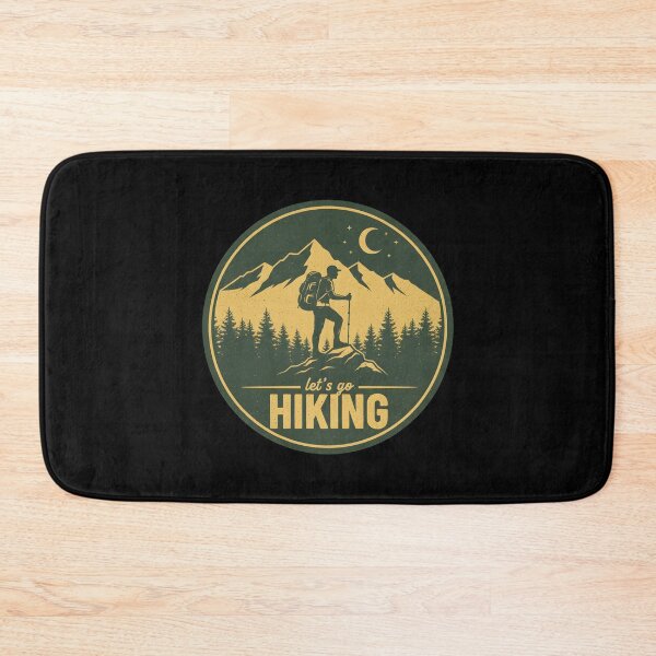 Item preview,  Let's Go Hiking Vintage Outdoor Adventure Mountain Badge Graphic Design designed and sold by DrawHandArt.