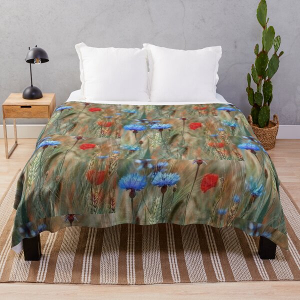 Item preview, Wildflower Whispers Cornflowers and Poppies designed and sold by Dreamy Armine Art.