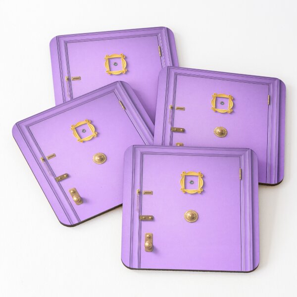 Item preview, Friends inspired purple door, golden frame illustration designed and sold by Thunderg1rl.