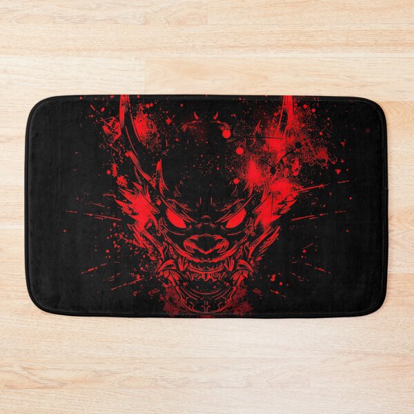 Item preview, Crimson Oni Mask Splatter – Neon Noir Demon Emblem designed and sold by NeonHorizon Studio.