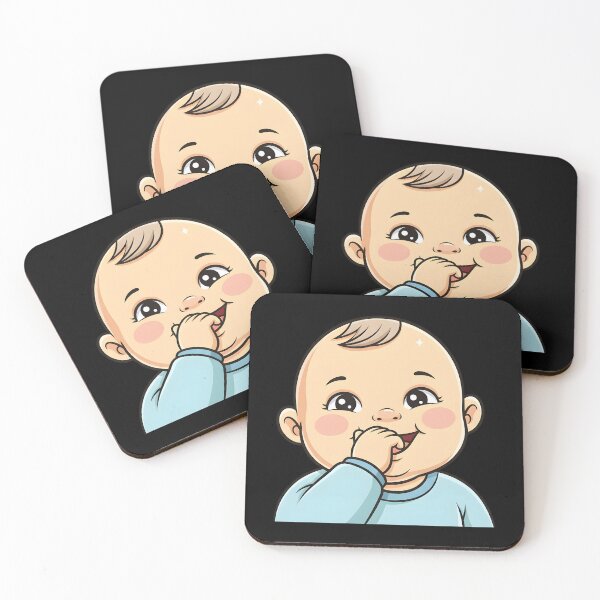 Item preview, Cute Smiling Baby Cartoon Character Illustration Sweet Cheerful Infant Graphic designed and sold by DrawHandArt.