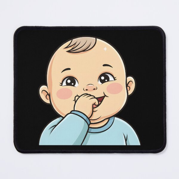 Item preview, Cute Smiling Baby Cartoon Character Illustration Sweet Cheerful Infant Graphic designed and sold by DrawHandArt.