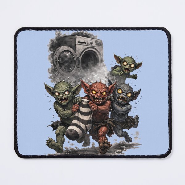 Item preview, Chaos Goblins Stealing Socks - Funny Fantasy Laundry Art designed and sold by Vellaro.