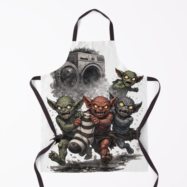 Item preview, Chaos Goblins Stealing Socks - Funny Fantasy Laundry Art designed and sold by Vellaro.