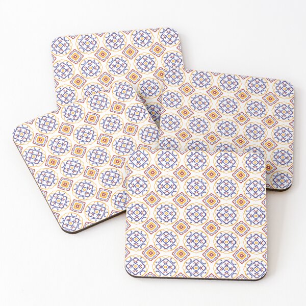 Item preview, Yellow Blue Circular Ornamental Seamless Pattern. designed and sold by Teenidesign .