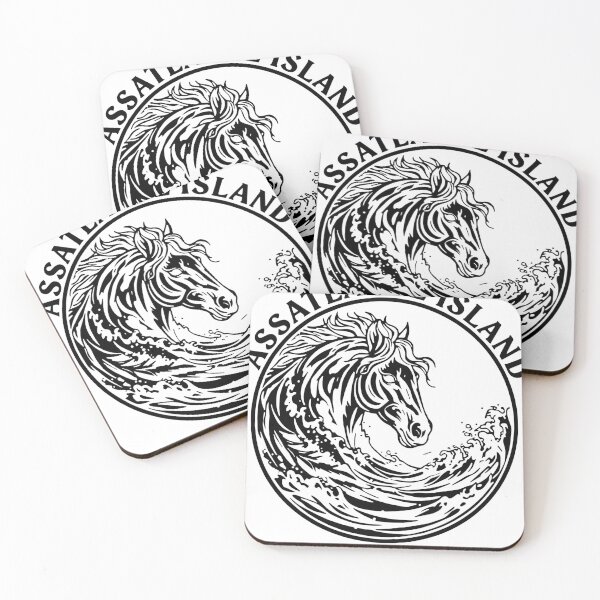 Item preview, assateague horses and ocean designed and sold by TJOCMD.