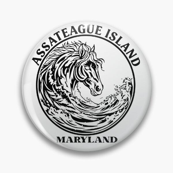 Item preview, assateague horses and ocean designed and sold by TJOCMD.