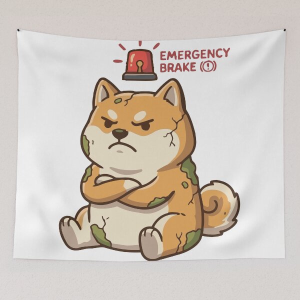 Item preview, Emergency Brake Activated Shiba Inu Refusal designed and sold by Petzzz.