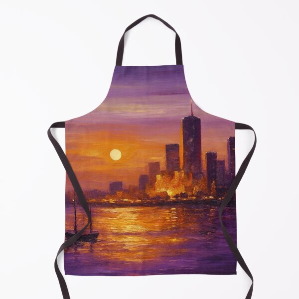 Item preview, New York Harbor Sunset with Sailboats and Skyline designed and sold by Joey Santiago.