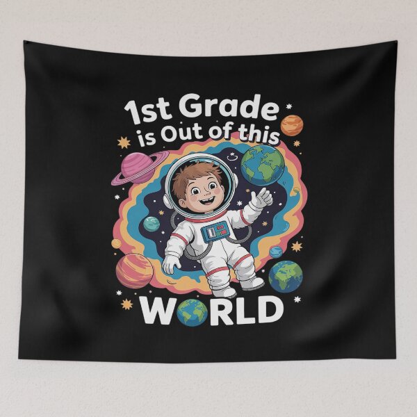 Item preview, First Grade Astronaut Space Science STEM Boy Girl Kids designed and sold by joyouartArt.