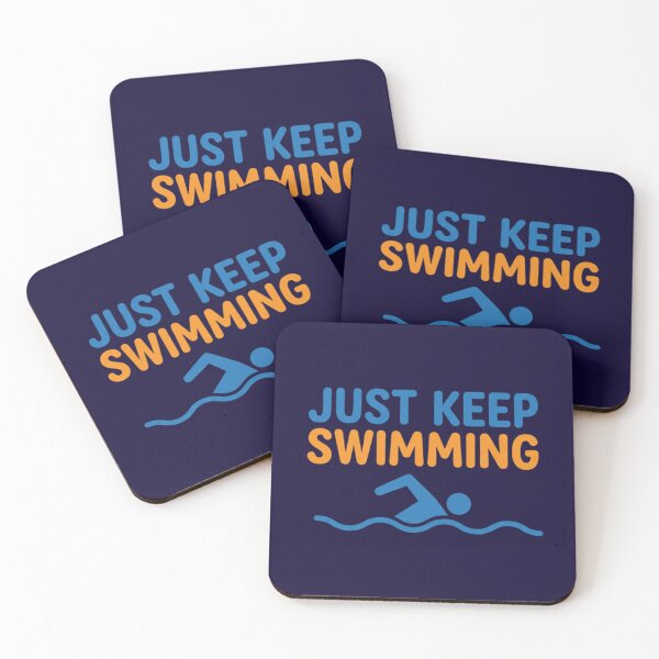 Item preview, Just Keep Swimming - Motivational Swimmer Icon designed and sold by LoudVictory.