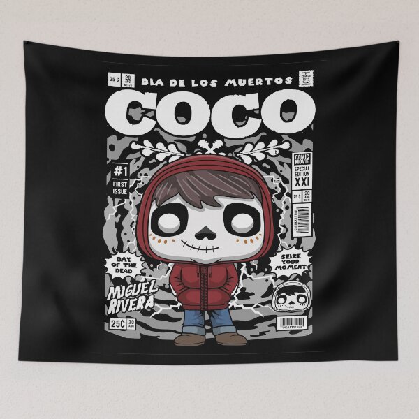 Item preview, Dia De Los Muertos Coco Miguel Rivera Day Of The Dead Movie Fan designed and sold by visionsunveiled.