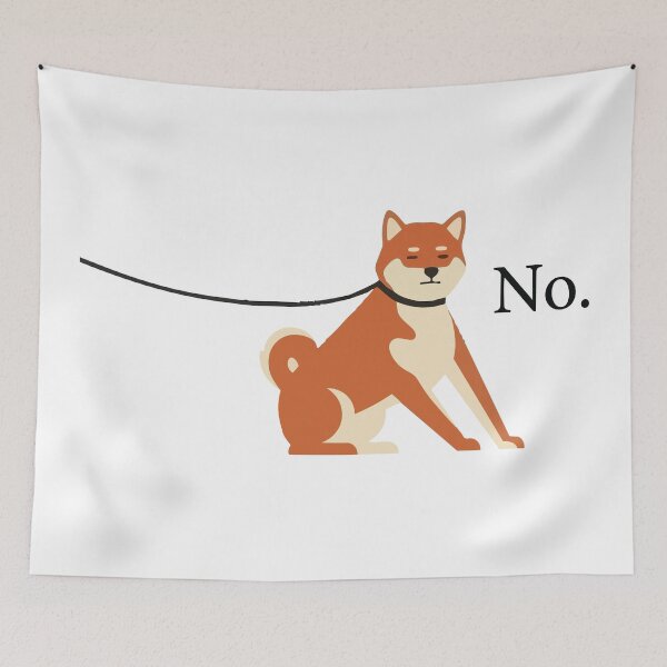 Item preview, Just Say No Funny Stubborn Shiba Inu Art designed and sold by Petzzz.