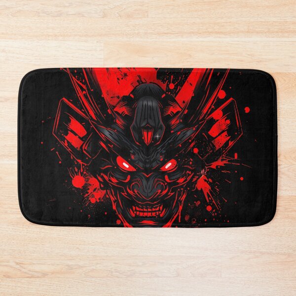 Item preview, Crimson Kabuto Oni – Samurai Mask Ink Splash designed and sold by NeonHorizon Studio.