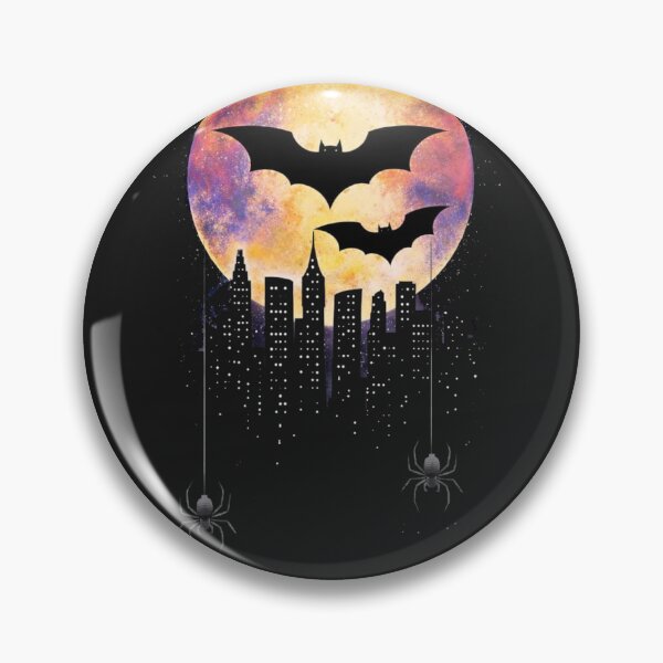 Item preview, Halloween Bat Moon City Skyline T-Shirt – Spooky Night Art Tee designed and sold by KDesignCrafts.