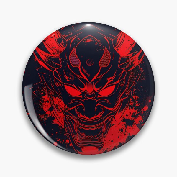 Item preview, Bloodline Oni Mask – Red Ink Demon Splash designed and sold by NeonHorizon Studio.