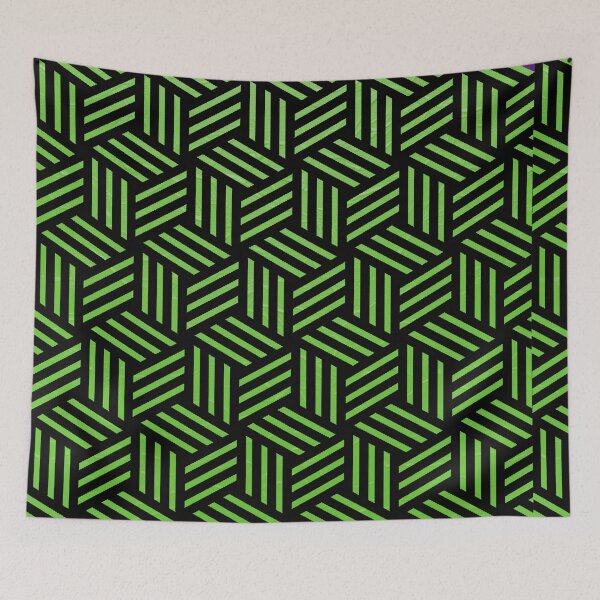 Item preview, Neon Green Hexagon Geometric Pattern - Bold Abstract Design designed and sold by Italian Ink Studio.