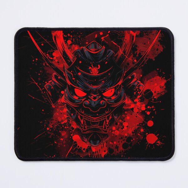 Item preview, Crimson Kabuto Oni – Samurai Demon Helmet Splash designed and sold by NeonHorizon Studio.