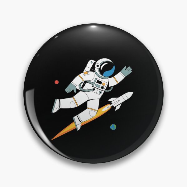 Item preview, Flying Astronaut With Rocketship Outer Space designed and sold by DigitaldeligArt.