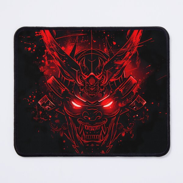 Item preview, Neon Oni Warlord – Red Glowing Samurai Mask designed and sold by NeonHorizon Studio.
