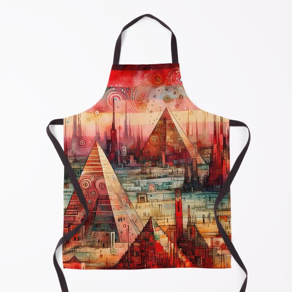 Item preview, The Pyramids of Mars | Futuristic Sci-Fi Pyramid Wall Art designed and sold by Stoneflower-Art.