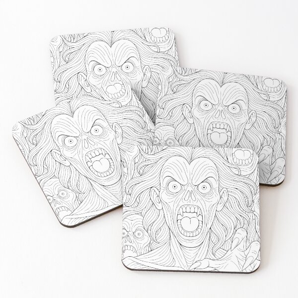 Item preview, Screaming Undead Horror Faces Gothic  designed and sold by Shoot-The-Moon.