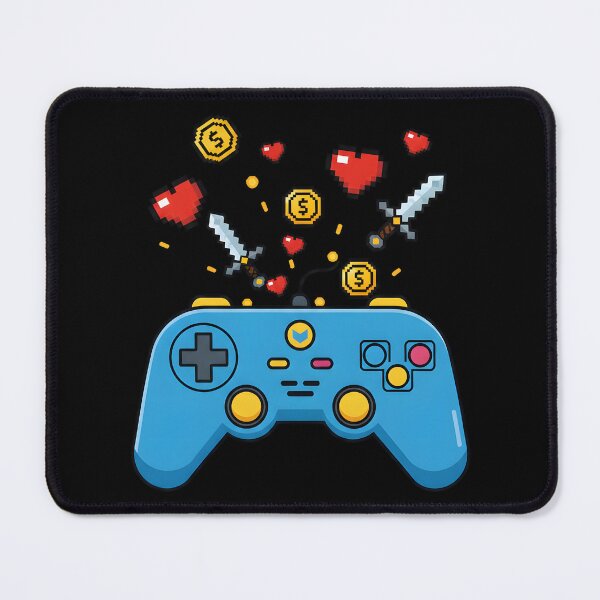 Item preview, Retro Video Game Controller Pixel Art Gaming Adventure Level Up  designed and sold by DrawHandArt.