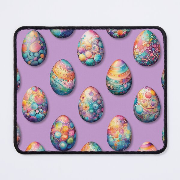 Item preview, Colorful Circles Painted Easter Eggs on Purple designed and sold by DuckyRubin.