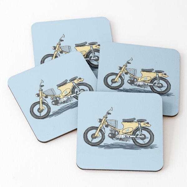 Item preview, Yellow Custom Vintage Motorcycle Art – Retro Biker Illustration designed and sold by The Devil's Bargain.